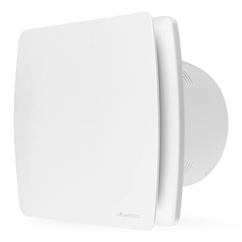 Image of calimaero® BREEZE Bathroom Extractor Fan 150mm with Over-run And Backdraft Shutter, 6 inch Bathroom Fan with Humidity Sensor, Energy Efficient, Quiet, Plastic 18W, 240m³/h, 35db, Ipx4,
