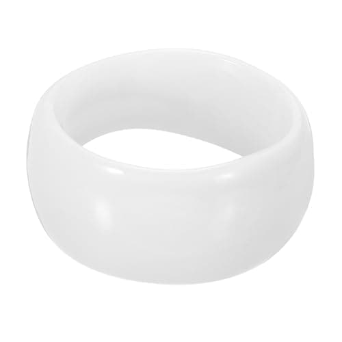 Image of sourcing map Acrylic Chunky Bangle Bracelets for Women, Acrylic Resin Bangle Statement Acetate Cuff Wristband Bracelet Fashion Jewelry, White