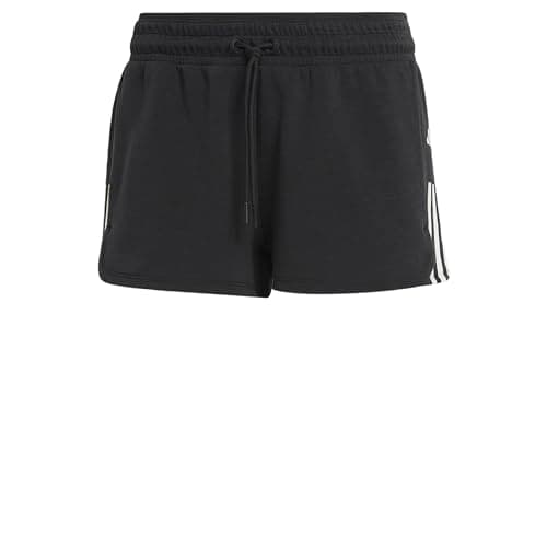 Image of adidas Women's Train Essentials Train Cotton 3-Stripes Pacer Shorts, Black/White, M