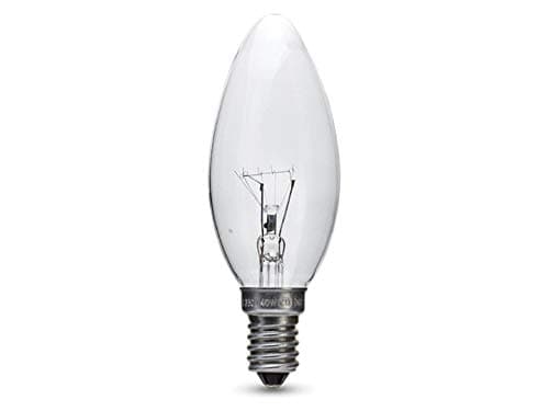 Image of 10 x 60 Watt Clear Light Bulbs Candle Lamps - SES/E14 Small Edison Screw Base-240V