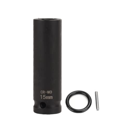 Image of FLZOSPER 1/2 Inch Drive x 15mm Deep 6-Point Impact Socket，CR-MO