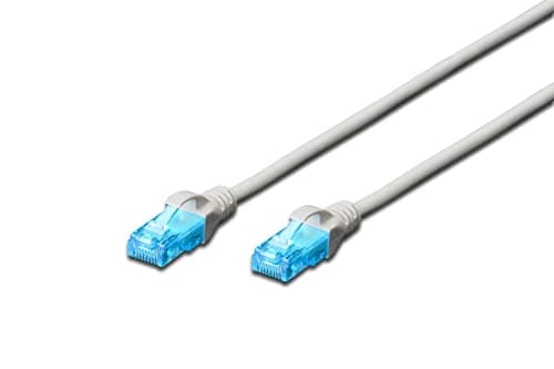 Image of Digitus LAN Cable Cat 5e - 0.25m - RJ45 Network Cable - U/UTP Unshielded - 1 Gbps - Compatible with Cat6 and Cat6A - Grey