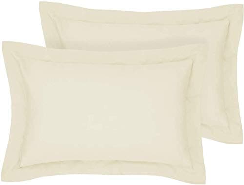 Image of 200 Thread Count 100% Egyptian Cotton Pair Of Pillowcases (Cream, Oxford Pillow Cases)