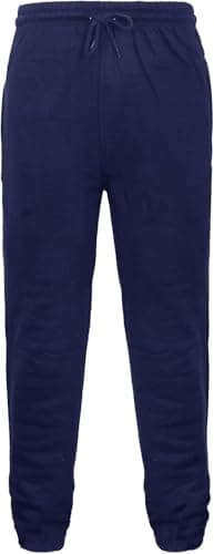 Image of COSHAL ® Kids School Joggers Pants Unisex Sports Fleece PE Joggers Trouser Boys Tracksuit Kids Sport Gym wear Girl Casual Trouser Boys Girls Sports Sweatpants Jogger Navy 5-6 Yrs
