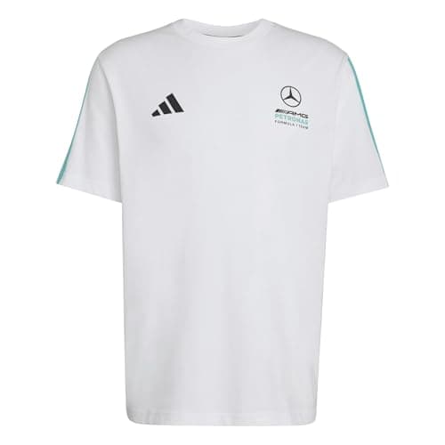 Image of adidas Men's Mercedes - AMG Petronas Formula 1 Team DNA TEE, White/semi Mint Rush, M
