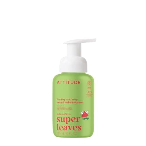 Image of ATTITUDE Foaming Hand Soap for Kids, EWG Verified, Dermatologically Tested, Plant- and Mineral-Based Ingredients, Vegan, Watermelon and Coco, 295 mL