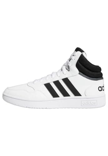 Image of adidas Men's Hoops 3.0 Mid Lifestyle Basketball Classic Vintage Shoes, Core Black/Core Black/Cloud White, 11 UK