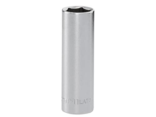 Image of Facom R.11LAT 1/4in Drive 6-Point Deep Socket 11mm - Chrome Vanadium Satin Finish