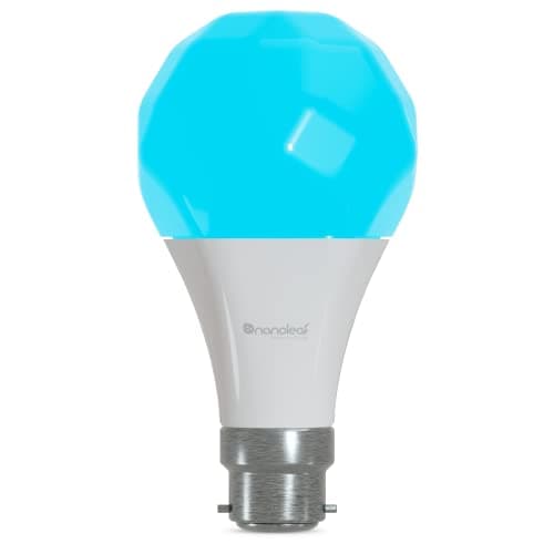 Image of Nanoleaf Essentials B22 LED Bulb, RGBW Dimmable Smart Bulb - Thread & Bluetooth Colour Changing Light Bulb, Works with Google Assistant Apple Homekit, for Room Decor & Gaming