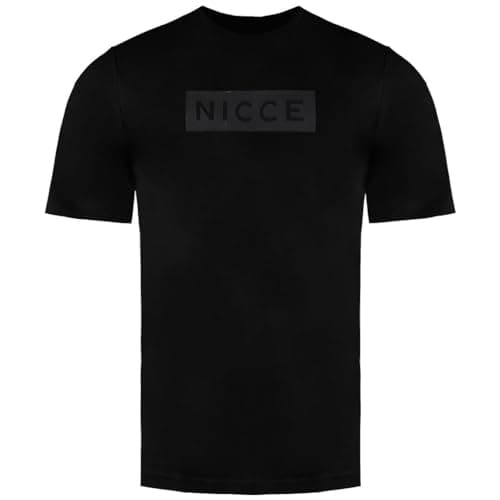 Image of Nicce Short Sleeve Black Crew Neck Mens Cotton Peak T-Shirt 0211 K002 0001