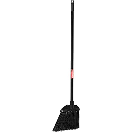 Image of Rubbermaid Commercial Products FG637400BLA, Executive Lobby Broom with Vinyl Handle, Black/Yellow,7-1/2" Brush Length