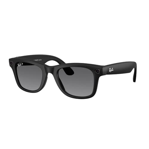 Image of Ray-Ban Meta (Gen 2) Wayfarer Large AI Glasses for Men, Women — 12 MP Camera, 3K Ultra HD Video, Open-Ear Audio, Meta AI — 2X Battery Life — Matte Black/Polar Gradient Graphite Lenses