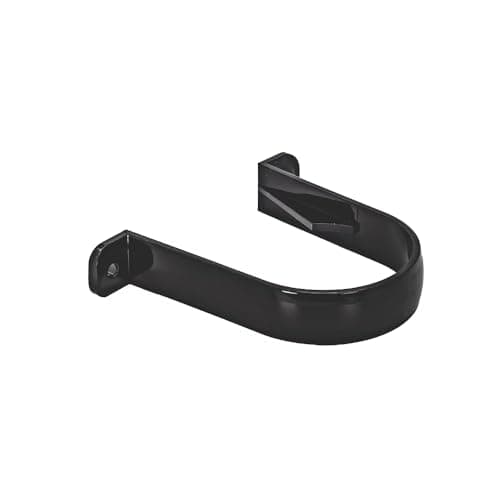 Image of Merriway BH03104 (2 Pcs) Downpipe Clip Bracket, 68mm Black - Pack of 2 Pieces
