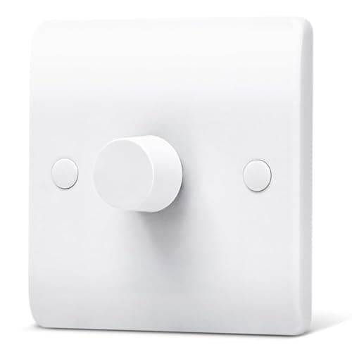 Image of LED Dimmer Switch for Dimmable LED/Halogen/Incandescent Lights Trailing Edge Dimmer Switches Rotary Push On/Off, 1 Gang, 1Way/2 Way, 3-100 Watts