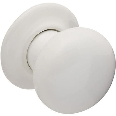 Image of Designer Levers Boston Ceramic Mortice Door Knob - White - Pair