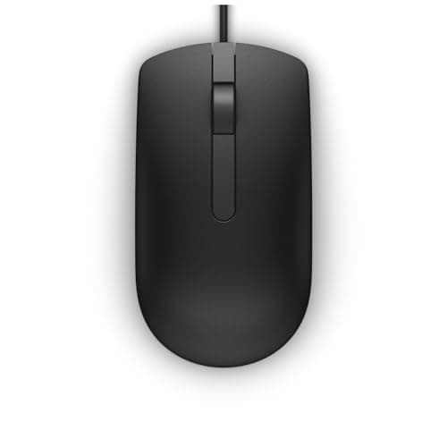 Image of Dell MS116 USB Wired Mouse, MS116, Ambidextrous, Optical, 0MS116 (MS116, Ambidextrous, Optical, USB Type-A, 1000 DPI, Black)