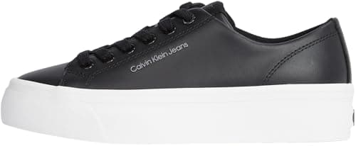 Image of Calvin Klein CK Jeans Women Vulc Flatform Low MG LTH YW0YW01771 Low Top, Black, 7.5 UK