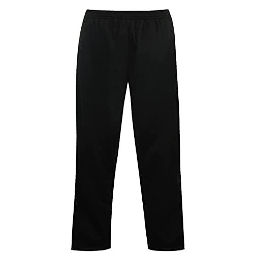 Image of Slazenger Mens Poly Pants Gents Sports Training Running Tracksuit Bottoms Black M