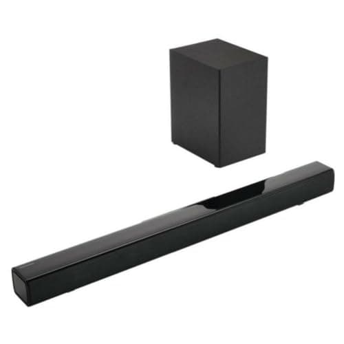 Image of Panasonic SC-HTB150 Sound Bar (Wireless and Wired with Wireless Subwoofer, 2.1 Channels, Soundbar Speaker, 100 W, Bass Reflex, HDMI), Black