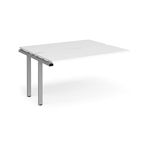 Image of Mr Office Adapt sliding top add on units 1200mm deep - silver frame, White, 1400
