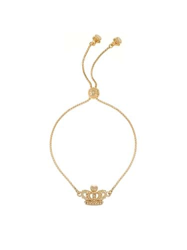 Image of Juicy Couture Icon Crown Adjustable Bracelet for Women (Gold)