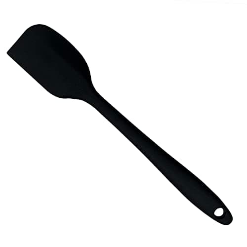 Image of Silicone Spatula, Heat Resistant Spatulas for Cooking, Non-Stick Kitchen Utensils with Steel, Large, Black
