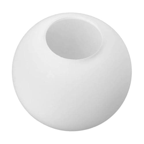 Image of Frosted Glass Lamp Shade – 20cm Opal White Globe Replacement with 7cm Smooth Opening (Shade Only, No Lip) for Mid-Century Pendant Light