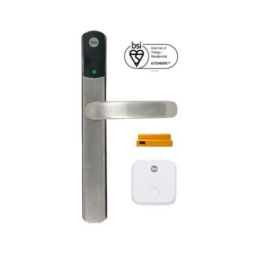 Image of Yale Conexis L2 Smart Door Lock [NO Subscription Required] Remote Access from Anywhere, Anytime, No Key Needed, Works with Alexa, Google Assistant and Philips Hue - Satin Nickel