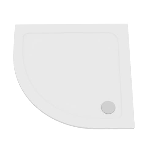 Image of Quadrant 700 x 700mm Shower Tray Pearlstone for Shower Enclosure Cubicle with Waste Trap