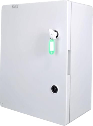 Image of RoadEu – Wall-Mounted Enclosure IP65 400x500x175mm – Waterproof Electrical Box with Lockable Door, Cable Glands, Mounting Plate & DIN Rail – Ideal for Outdoor or Industrial Installations