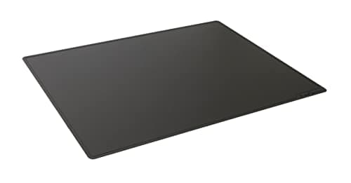 Image of Durable Desk Mat with Contoured Edges 53 x 40cm, Non-Slip Back, Made from Polypropylene, Easy to Clean, Black