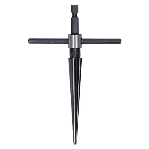 Image of Tapered Reamer For Metal, Reamer Guitar Handle Drilling Tool Guitar Bridge Pin Reamer Metal Taper Hole Reamer for Outdoor Woodworking Chamfering(Hexagonal Shank Taper Reamer 3-13mm)