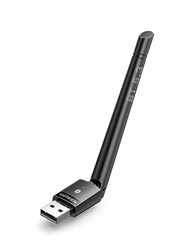 Image of UGREEN Bluetooth 5.3 Adapter for PC, Long Range 328ft/100M, Plug and Play for Win8.1/10/11, Low Latency EDR, USB Bluetooth Dongle for Headsets, Keyboards, Mice, PS5 Controller