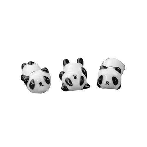 Image of OUNONA 3pcs Chopsticks Holder Panda Chopstick Pillow Ceramic Tableware Crafts Ornaments for Dining Table Decor