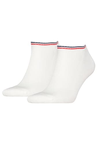 Image of Tommy Hilfiger Unisex Sneaker Socks, White, 9-11 UK