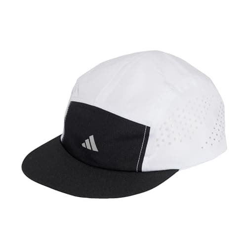 Image of adidas Unisex Run 5-Panel Climacool Cap, Black/White, S-M