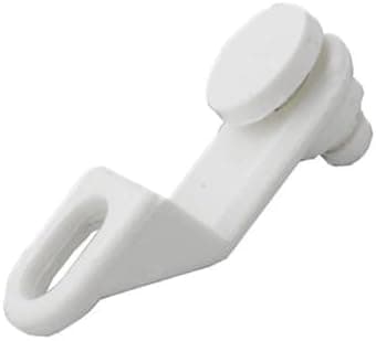 Image of Extra Glide Curtain Track Roller Gliders Plastic 10 Pieces White Curtain Track Runners Rail Glider Hooks Curtain Track Pulley for Ceiling Curtain Drape Track Easy Fit.
