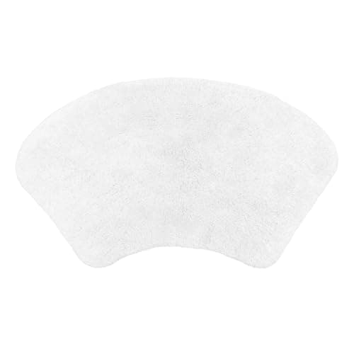 Image of Allure Curved Shower Mat 48 x 80cm – 100% Cotton Shaped Bath Mat, Super Soft, Absorbent, Washable Bathroom Rug for Quadrant Shower Cubicle, Bathtub (White)