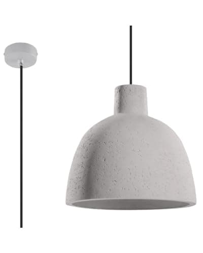 Image of Sollux Lighting DAMASO Concrete Pendant Light, White