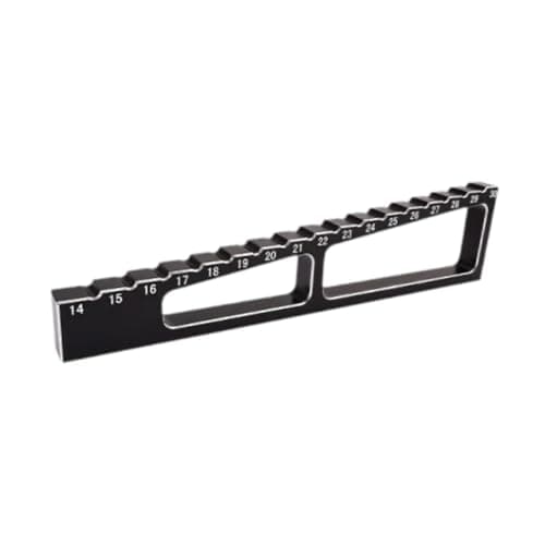 Image of blloocod RC Car Ride Height Gauge 14-30mm Metal Measuring Tool for 1/8 Scale Vehicles, Ergonomic Handle, Portable Height Ruler
