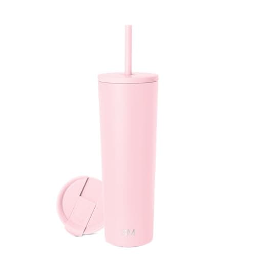 Image of Simple Modern Insulated Tumbler with Lid and Straw | Iced Coffee Cup Reusable Stainless Steel Water Bottle Travel Mug | Gifts for Women Men Her Him | Classic Collection | 830ml | Blush