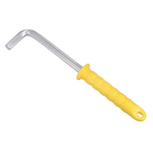 Image of sourcing map 12mm Hex Key Wrench, l Shaped Long Arm CR-V Repairing Tool with Plastic Handle