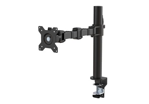 Image of Amazon Basics Single Monitor Stand - Height Adjustable Arm Mount, Steel, Black