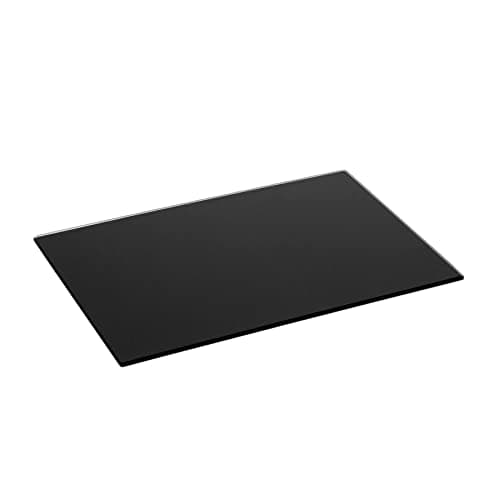Image of Harbour Housewares Glass Chopping Board - 30x20cm - Black - Small Dining Place Mats Cutting Mat Worktop Saver for Kitchen Cooking, Baking, Vegetable Preparation