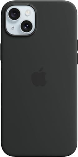 Image of Apple iPhone 15 Plus Silicone Case with MagSafe - Black 