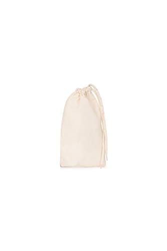 Image of Bronta Mill Plain Natural 100% Cotton Drawstring Stuff Bags | Eco Friendly Storage Pouch | Beige - XS - 20cm x 14cm