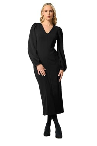 Image of Long Tall Sally - LTS Tall Seam Front Midi Dress - Women's Black