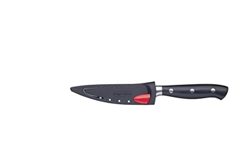 Image of MasterClass Utility Knife, Edgekeeper Small Kitchen Knife Stainless Steel Self-Sharpening, 11.5cm (4.5"), Clam Packed, Black