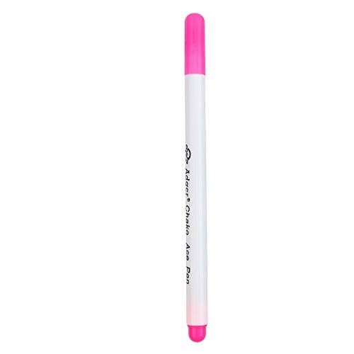 Image of TopHomer Water Erasable Pen Vanishing Ink Fabric Marker Pen Water Soluble Pen Cross Stitch Embroidery Fabric Faded Marking Chalk Pen for Tailor's Quilting Dressmaker DIY Sewing Tools (1pcs Pink)