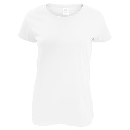 Image of Fruit of the Loom Womens/Ladies Short Sleeve Lady-Fit Original T-Shirt (S) (White)